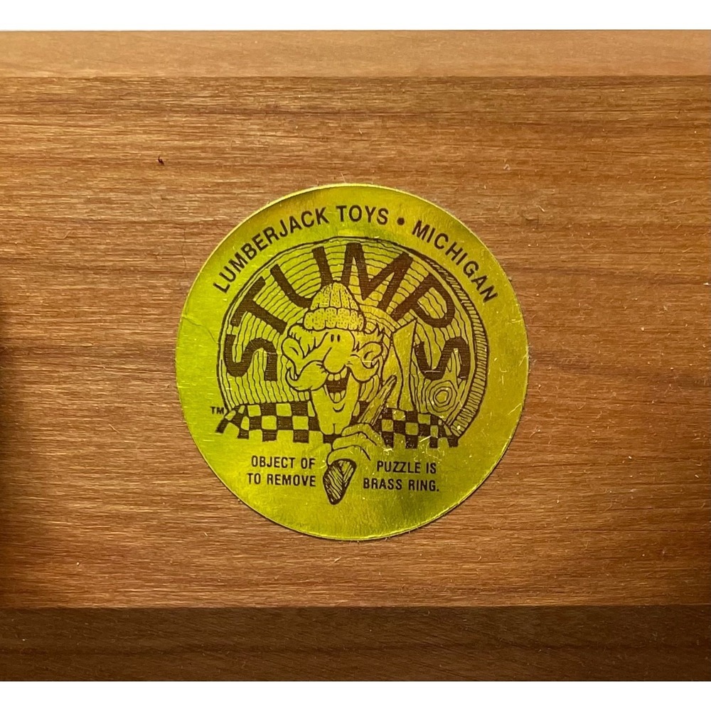 Stumps Lumberjack Wood Brain Teaser Puzzles Lot of 4 ~ Vintage 1990's - Picture 3 of 13